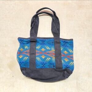 Vtg Y2k PENDLETON WOOLEN MILLS Geometric All Over Pattern Outdoors Tote Bag